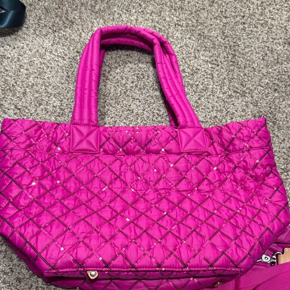 MZ Wallace Fuchsia Quilted metro Tote *defect - Picture 4 of 7